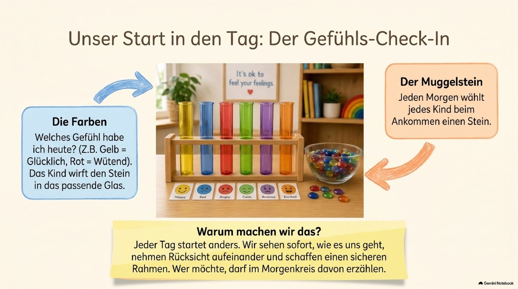 Der Gefühls-Check-In: Muggelstein und Gefühlsgläser am Morgen
